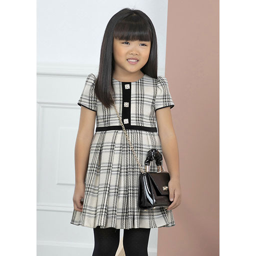 VESTIDO CUADRO BRILLO 5525 ABEL&LULA